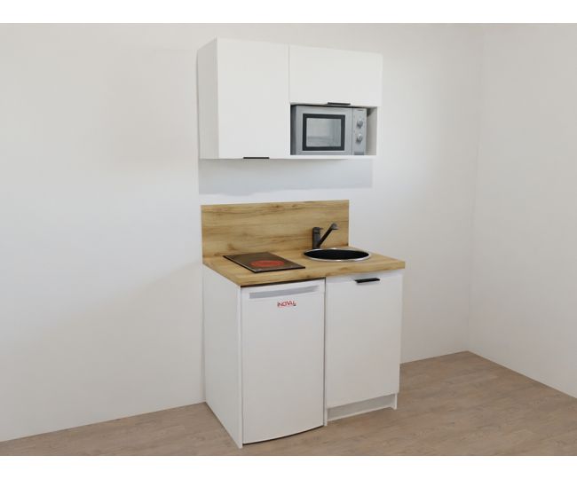 KITCHENETTE BLANCHE 100CM - pour réfrigérateur 48cm - 11H