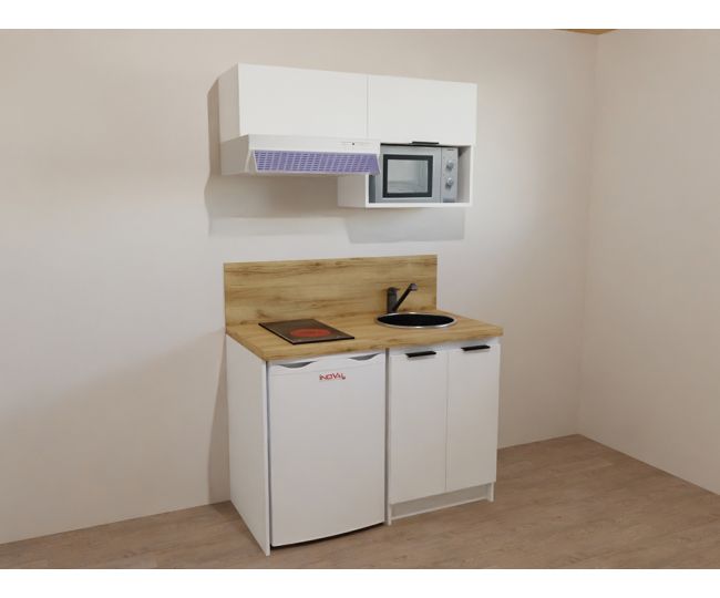 Kitchenette 120 cm pour réfrigérateur 55cm - Makitchenette