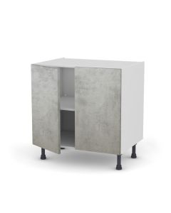 Meuble bas 80 cm + façade 2 PORTES 40 cm Cimento