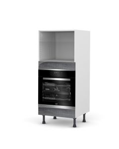 Meuble Armoire fidgi anthracite 60 cm (Bandeau four et micro onde)