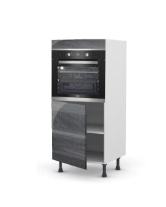 Meuble Armoire fidgi anthracite 60 cm (1 Porte + 1 bandeau FOUR)