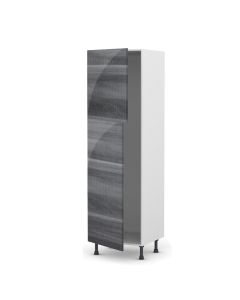 Meuble Armoire fidgi anthracite 60 cm (grande porte + petite porte)