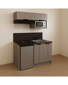 SOLDES 2025 - KITCHENETTE COULEUR 120 cm - pour réfrigérateur 55cm - 14H