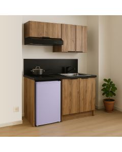 SOLDES 2025 - KITCHENETTE COULEUR 140CM - pour réfrigérateur 55cm - 17H