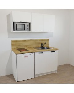 KITCHENETTE BLANCHE 150CM - pour réfrigérateur 55cm - 20H