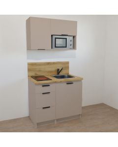KITCHENETTE COULEUR 100CM - 1 PORTE / 3 TIROIRS - 11B