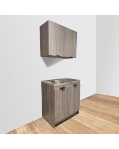 KITCHENETTE POINT EAU 80CM - CHÊNE GRIS