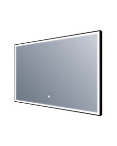 Miroir led - Éclairage sur tout le contour - bords noirs - 60x60cm