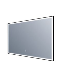 Miroir led - Éclairage sur tout le contour - bords noirs - 80x60cm