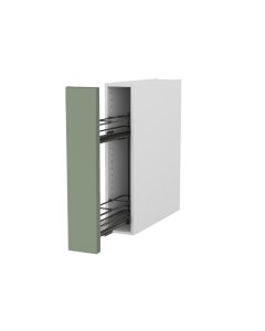 Meuble bas 15 cm + façade 1 PANIER ÉPICES en Terra Vert Argile + AMENAGEMENT