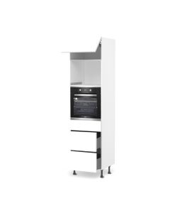GRANDE COLONNE PORTE RELEVANTE + EMPLACEMENT FOUR & M-O + TIROIR CASSEROLIER - Platine 60cm