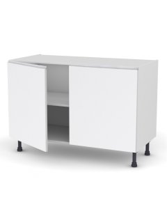 Meuble bas PLATINE 120 cm Deux Portes