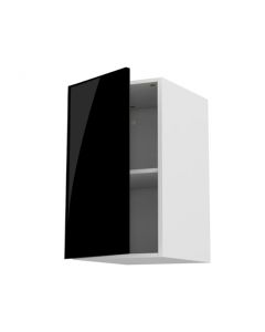 Meuble haut chêne 60 cm + façade 1 PORTE Shogui Noir