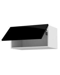 Meuble 80 cm + façade 1 PORTE RELEVANTE Shogui Noir