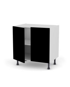 Meuble bas 80 cm + façade 2 PORTES 40 cm Shogui Noir
