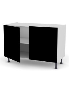 Meuble bas 120 cm + façade 2 PORTES 60 cm Shogui Noir