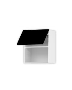 Meuble haut 60 cm pour MICRO-ONDES + façade 1 Porte relevante Shogui Noir