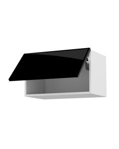 Meuble haut 60 cm + façade 1 Porte relevante Shogui Noir