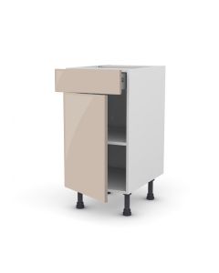 Meuble bas 40 cm + façade 1 PORTE / 1 TIROIR Terra Suave