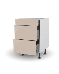 Meuble bas 60 cm + façade 3 TIROIRS Terra Suave