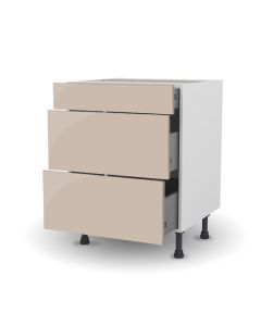 Meuble bas 80 cm - Façade 3 TIROIRS Terra Suave