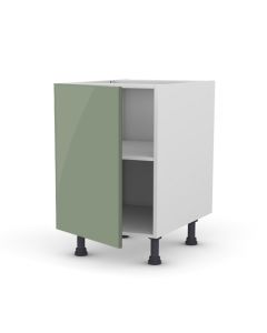 Meuble bas 60 cm + façade 1 PORTE Terra Vert Argile